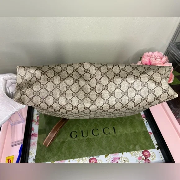 Authentic Gucci Beige and Brown Monogram Tote - Picture 5 of 8